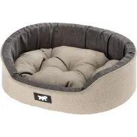 Ferplast Cama para perros Dandy, con cojín desmontable y lavable, funda de algodón suave