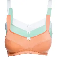 Bonprix Sujetador menta / naranja / blanco