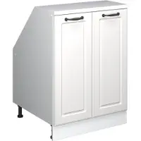 Vicco Armario de cocina para techo inclinado R-Line Blanco casa de campo 60 cm con 2 puertas, 60 cm de profundidad, Model 60275