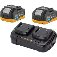 Procraft Cargador doble 20/2 de 20 V para baterías de iones de litio de 2 A