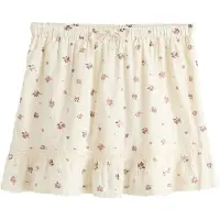 Next Falda rojo vino / blanco