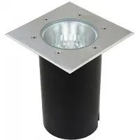 SU-MA Lámpara de entrada grande, cuadrada, de 18 cm, 1xE27, acero inoxidable, IP67, Pabla M4030