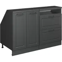 Vicco Armario de cocina para techo inclinado R-Line Antracita casa de campo 120 cm Lote de 2 carcasas de armario 60 cm de profundidad, Model 59976
