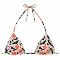 Hurley - Women's Triangle Print - Parte superior de bikini size M, blanco