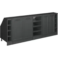 Vicco Armario de cocina para techo inclinado R-Line Antracita casa de campo 210 cm Lote de 5 carcasas de armario 60 cm de profundidad, Model 60301