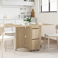 Prolenta Maison Exclusive - Mesa de comedor, 140 x 80 x 77 cm, tablero de madera con acabado en roble Sonoma, rectangular