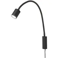 FISCHER&HONSEL GMBH Aplique de pared Justi, negro arena, altura 52 cm, metal