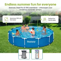 Bestway Steel Pro, piscina redonda - 396 x 84 cm - 7 piezas - Modelo S21610