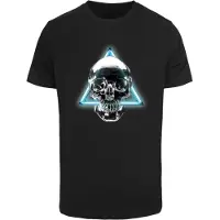 Mister tee Camiseta 'Neon Skull' mezcla de colores / negro