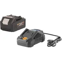 Procraft Kit de inicio 20 V 20/4A Cargador rápido + 1 batería 20/4 4,0 Ah