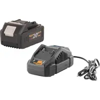 Procraft Paquete inicial 20 V 20/2,4 A Cargador + 1 batería 20/4 4,0 Ah