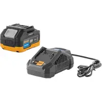 Procraft Kit de inicio 20 V 20/4A Cargador rápido + 1 batería industrial 20/4 4,0 Ah
