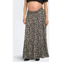 ONLY Maternity Falda 'OLMCikka' beige / negro