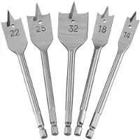 DeWalt DT4798-QZ: Juego de 5 fresas para madera, dimensiones 14/18/22/25/32 mm, para uso en madera plana
