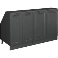 Vicco Armario de cocina para techo inclinado R-Line Antracita casa de campo 140 cm Lote de 2 carcasas de armario 60 cm de profundidad, Model 60135