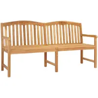 vidaXL Banco de jardín con diseño de rosas, hecho a mano, 150 x 60 x 90 cm, madera maciza de teca, color natural