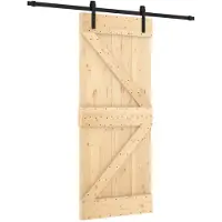 Syfax Puerta Corredera 85 x 210 cm Natural y negro