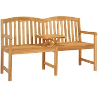 vidaXL Banco de jardín con diseño de rosas, hecho a mano, 150,5 x 60 x 95 cm, madera maciza de teca