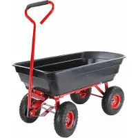 YATO Awtools: Carro de jardín/volquete de 4 ruedas, capacidad de 75 litros
