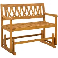 vidaXL Banco de jardín con columpio, color natural, 110 x 59 x 97 cm, madera maciza de acacia