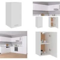 vidaXL Armario colgante blanco de 29,5 x 31 x 60 cm, fabricado en material de madera. - Armario colgante - Armarios colgantes - Armario de cocina - Armarios de cocina