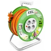 PLAST-ROL Cable de extensión para tambor KEL, línea STANDARD, 20 metros, 3 x 1 mm², con protección térmica
