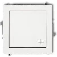 Karlik Interruptor de cruce DWP-6 de ELEKTROTECHNIK | Serie DECO | Blanco | Placa para enchufes e interruptores