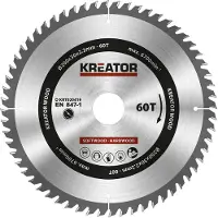 Kreator Hoja de sierra circular , 200x30x2.2 mm, 60 dientes, para madera. Talla única