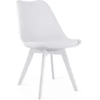 Leobert Sillón - - Mark - Blanco/Patas blancas - 49 x 43 x 82 cm
