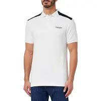 Hackett London para hombre. HM563184 Polo Block blanco (M), Casual, Algodón, Manga corta, outlet 2026.