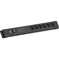 Bachmann CONNECTUS 6xUTE, 1xGVS, 1 interruptor, 2,0 metros, conector CEE7/7, color