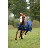 Bucas Outdoordecke: manta para exteriores de 150 gramos, modelo Irish Turnout, color azul marino/dorado, talla 135