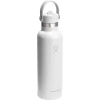 Hydroflask - Standard Flex Straw Cap - Botella térmica size 621 ml, blanco/gris