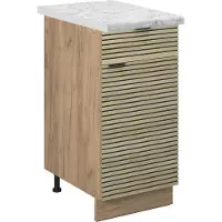 Vicco Mueble bajo de cocina Fame-Line Panel de roble 40 cm , ET Mármol, Model 51354