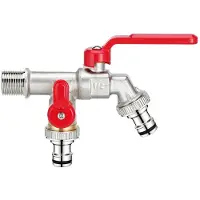 INF Grifo de agua antihielo - Grifo exterior con doble salida