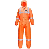 Portwest ST36 Mono de protección antistático VisTex, fabricado en tejido SMS, color naranja, talla M