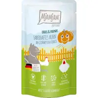 MjAMjAM Chicks & Friends - Pouch Adult Cat - Pollo con calabaza - 12 x 125 g