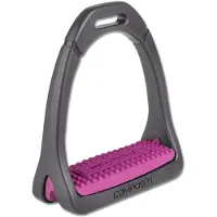 Compositi : Estribos ligeros premium, fabricados en plástico, color fucsia, 12 cm