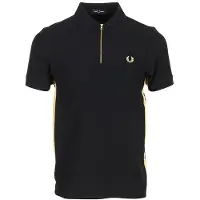 Fred perry para hombre. M2443 Polo Stripe negro (M), Casual, Algodón, Manga corta, outlet 2026.