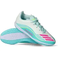 Adidas adidasZapatilla de fútbol F50 MESSI CLUB Indoor 35 Cloud White / Lucid Pink / Flash Aqua Niño