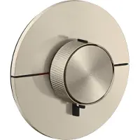 Axor ShowerSelect ID, termostato para ducha, modelo "HighFlow", empotrado, redondo, acabado en níquel cepillado