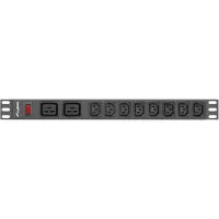 Lanberg PDU-02I1908I-0200-C20-BK PDU Steckdosenleiste 19" 2x C19 8x IEC C13 C20 2m