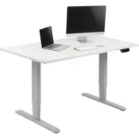 Equip 650803: Estructura de escritorio , modelo Dual, motor eléctrico, capacidad de 125 kg, versión ligera para venta al por menor