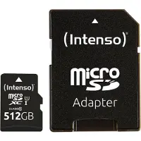 Intenso Tarjeta De Memoria Micro Sdxc 512gb Class 10 Uhs-i Premium