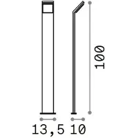 Ideal Lux STYLE PT 4000k, Barra de iluminación, altura 100 cm,