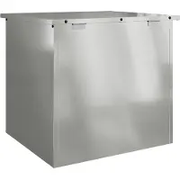 vidaXL Caja de almacenamiento para jardín, acero galvanizado, 55 x 50,5 x 50 cm, 117 litros