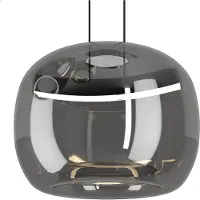 Eglo Lámpara colgante LED Cluster Hortunas, lámpara colgante de 5 luces para escalera, lámpara de techo regulable, lámpara de comedor negra con cristal ahumado, luz blanca cálida