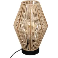 Atmosphera | Lámpara de noche - Aissa - 32 cm - Metal con papel - Elegante lámpara de noche para salón y dormitorio