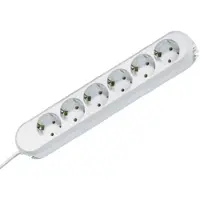 Bachmann Regleta de enchufes "SMART", de 6 enchufes, color blanco