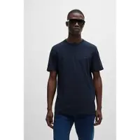 BOSS para hombre. 50508243 Camiseta Tegood marino (S), Casual, Algodón, Manga corta, outlet 2026.